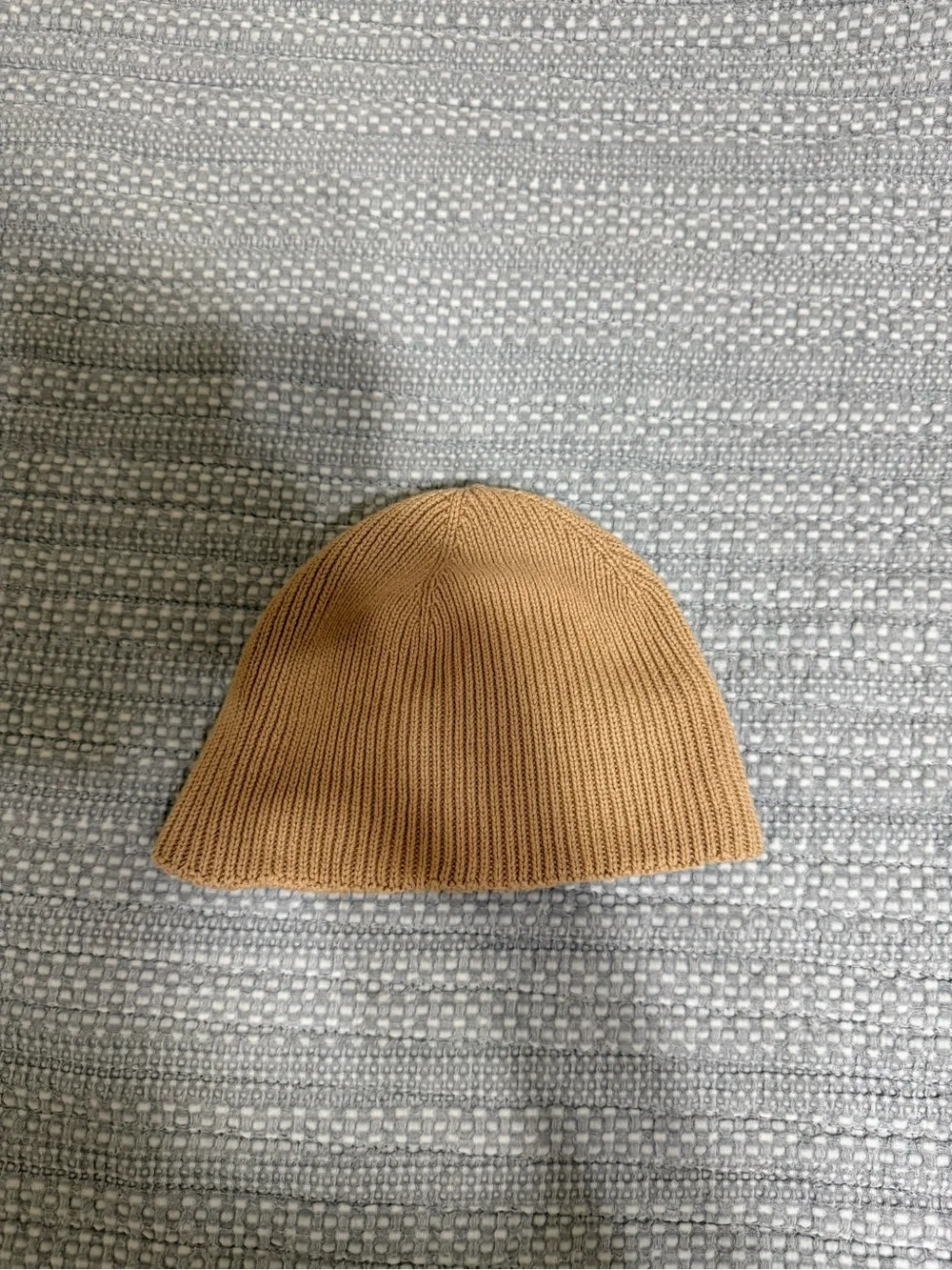Polo Ralph Lauren Tan Ribbed Beanie with Pony Logo